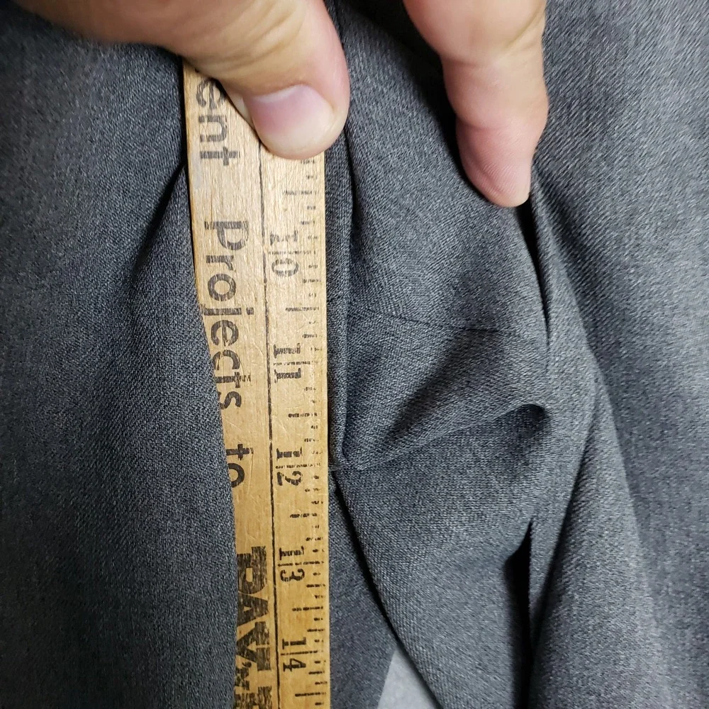 Vintage Milliken Dress Pants Gray Action Suit Elastic Waist 29x30 Deadstock NWT